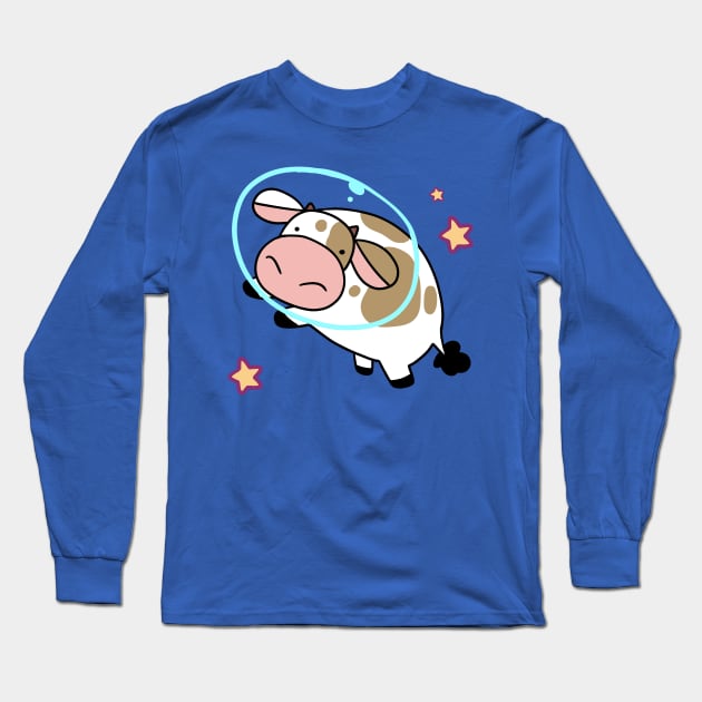 Space Cow Long Sleeve T-Shirt by saradaboru